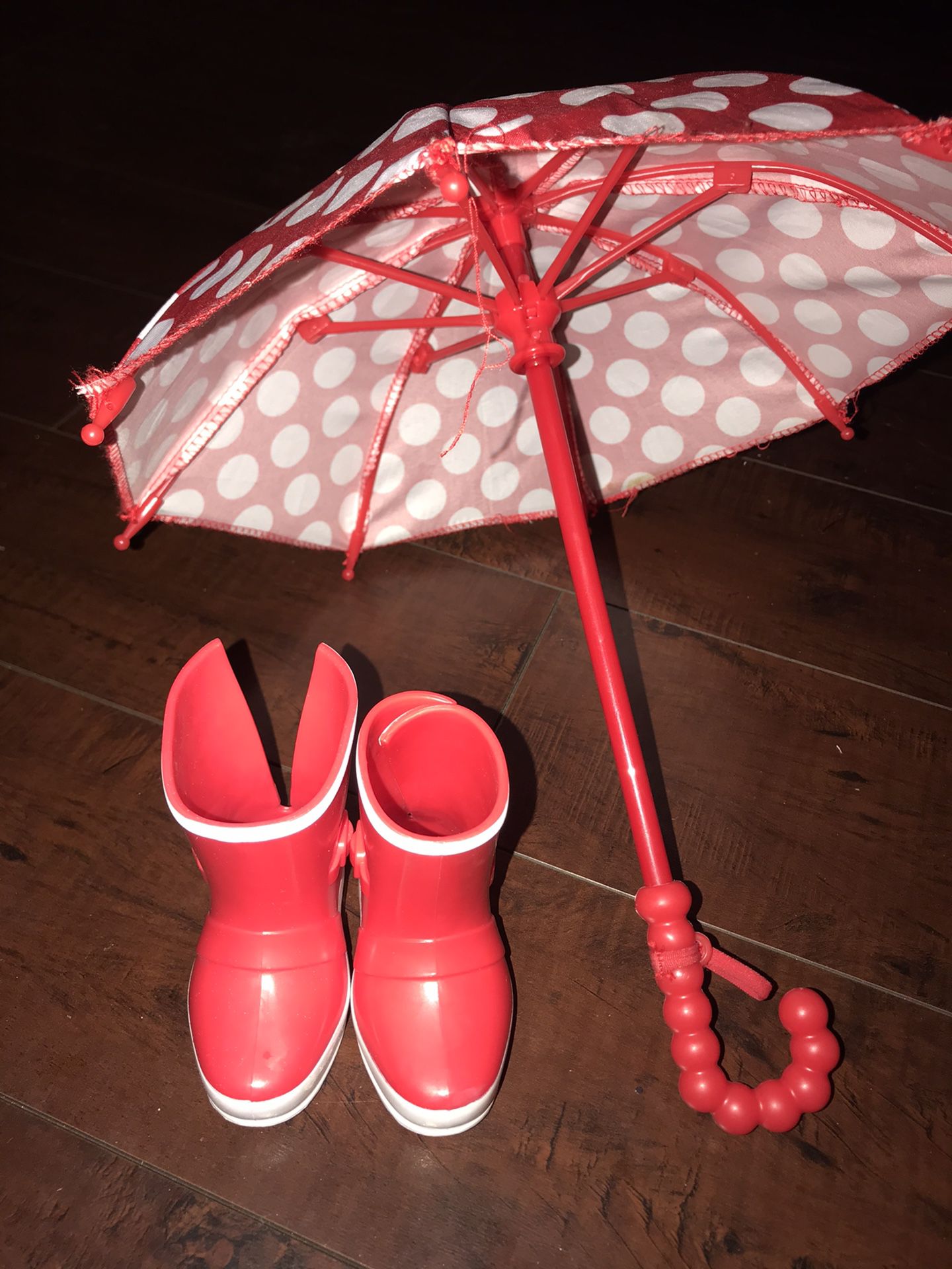 Og girl umbrella and rain boots