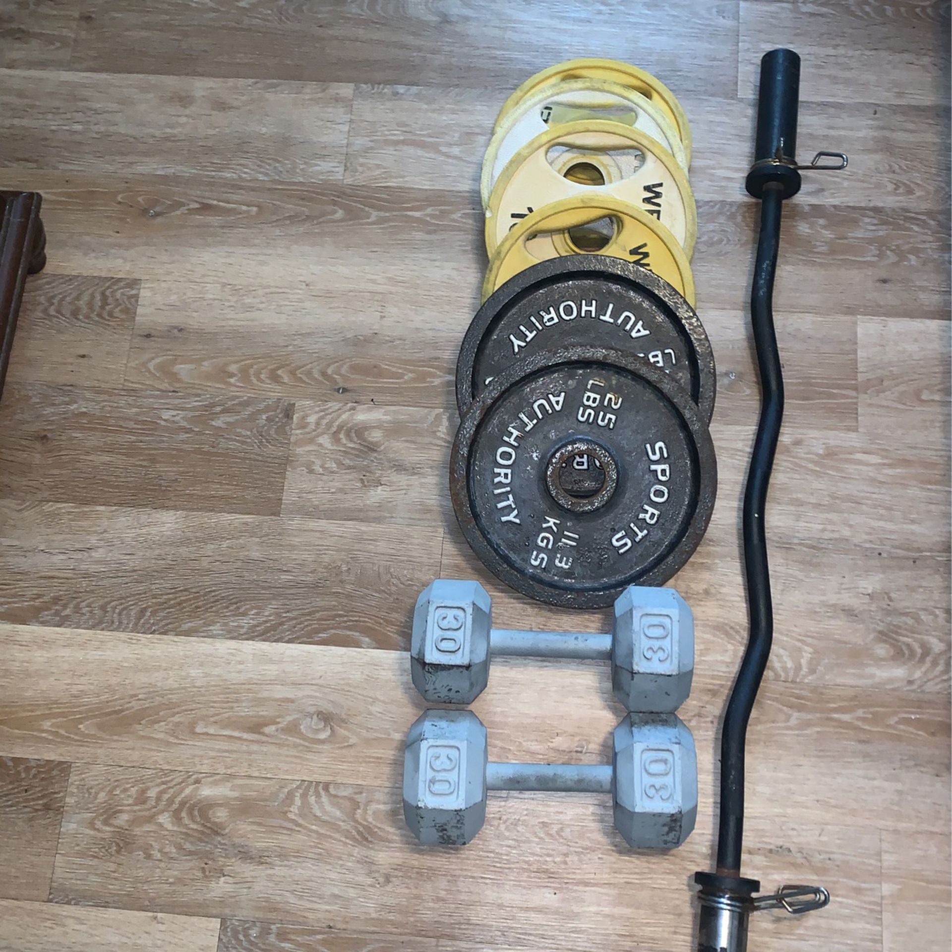 Weights And Curl Bar Best Offer Takes ‘em