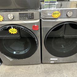 Samsung Washer and Electric Dryer with Steam 