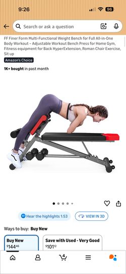Multi-Functional Weight Bench for Full All-in-One Body Workout