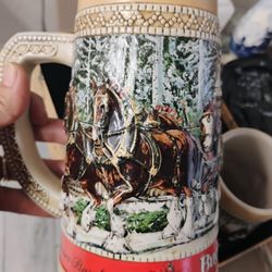 Anheuser Busch Budweiser Holiday Beer Stein Mug