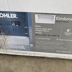 Kohler, White , Right Side Tub