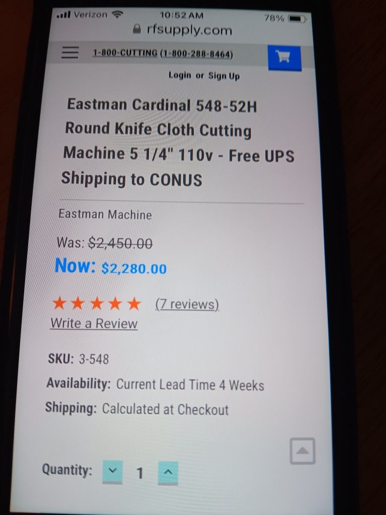 Eastman 7" Round Cutting Machine