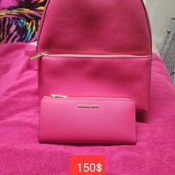 Michael Kors Backpack And Wallet