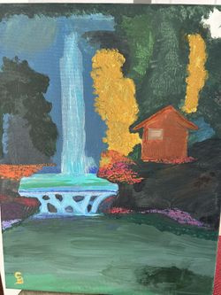 Waterfall by Cabin