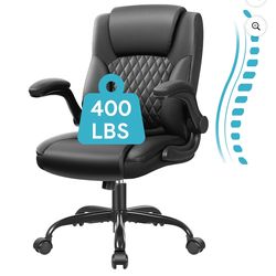 Leather Office Chair, Big and Tall Office Chair 400LBS Wide Seat Ergonomic Computer Desk Chair High Back Executive Leather Chair Adjustable Task Chair