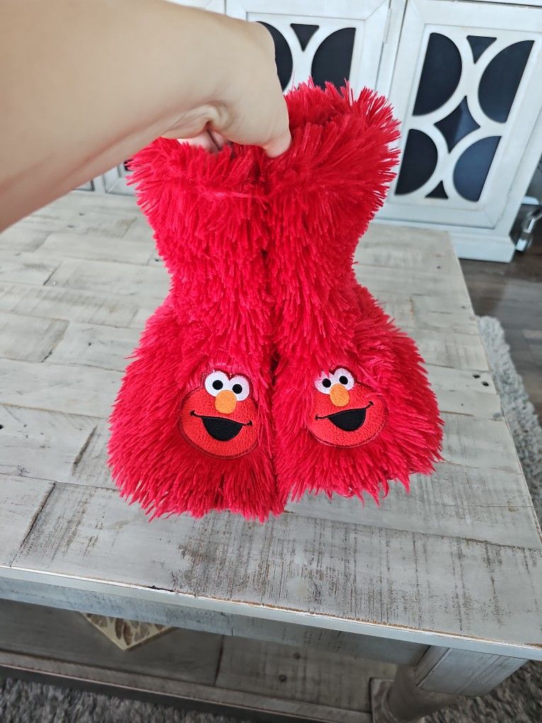 Sesame Street Elmo Fashion Fleece Bootie Slipper Shoes