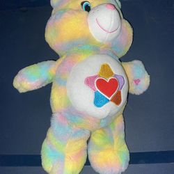 2106 carebear tye dye  rainbow 15" plush