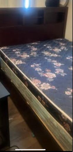 Queen Bed Frame + Mattress & Box Spring – $100