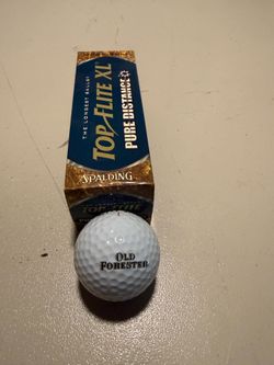 old Forester Bourbon sleeve of Golf Balls.