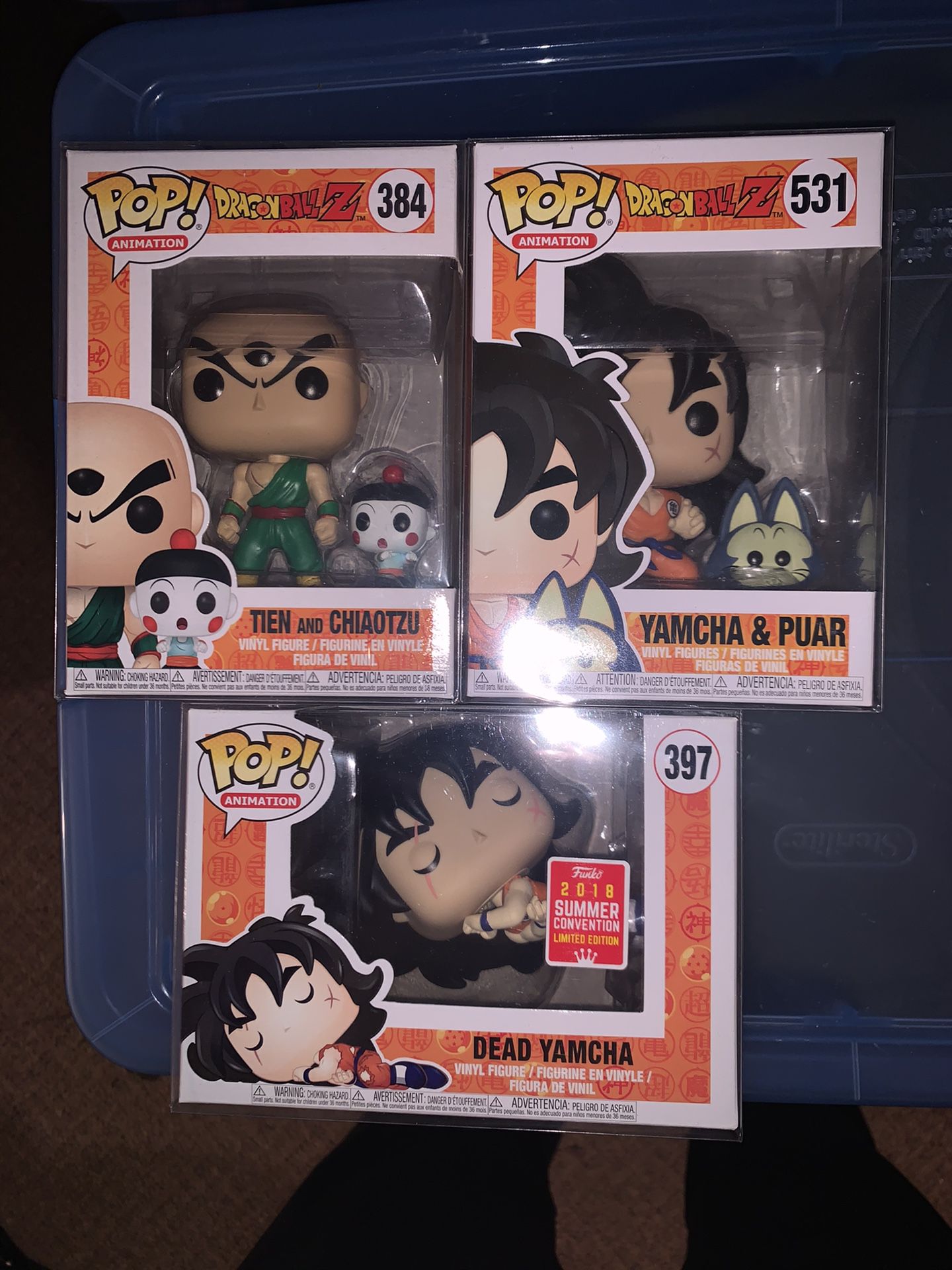 Lot of 3 dragonball z Funko pop yamcha and then