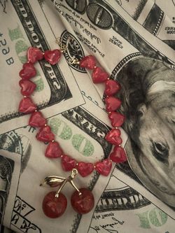 necklace with cherry pendant