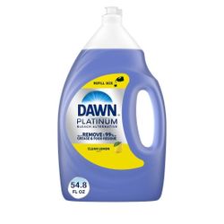 Dawn Platinum Dish Soap Liquid Bleach Alternative Clean Lemon 54.8oz