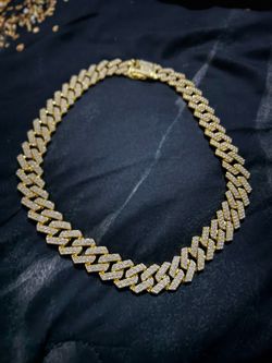 Invicta Gold Iced Out Cuban Link