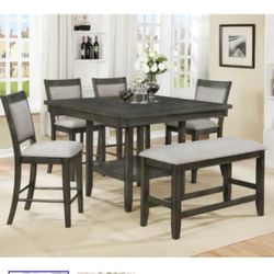6 Piece Counter Height Dinning Set