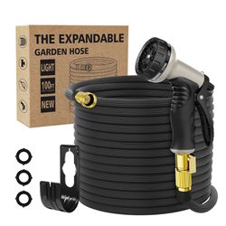 Expandable Garden Hose 100ft, Water Hoses with 10 Function Nozzle
