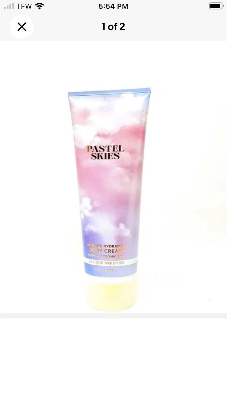 Bath and Body Works PASTEL SKIES Ultimate Hydration Body Cream 8 oz