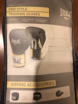 Everlast Pro style training boxing gloves (new)