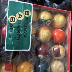 Vintage Belgium Aramith Pool Balls