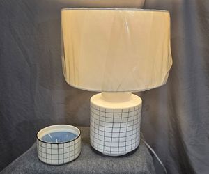 Urban style table lamp and  candle