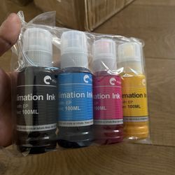 Hiipoo Sublimation Ink 522 Refilled Bottles Work with ET-2720 ET-2760 ET-2800 ET-15000 ET-2803 ET-2850 ET-3760 ET-4800 ET-4760 Inkjet Printer Heat Pre