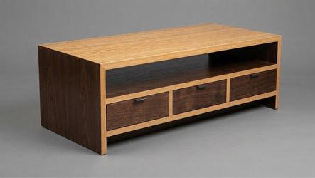 Two-Tone Mid-Century Modern Low-Profile Coffee Table