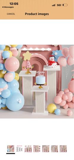 Fsbecl Pedestal Stands for Party with Fluted Panel 3Pcs White Square Pedestal Display Plinth Pillars for Parties Wood Cake Stand Dessert Table for Wed