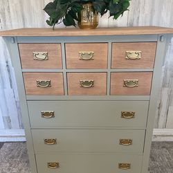 DRESSER - SAGE GREEN & SOLID WOOD