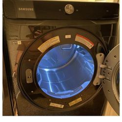 Samsung 7.5 Cu. Ft. Stackable Smart Electric Dryer with Steam and AI Smart Dial in Brushed Black