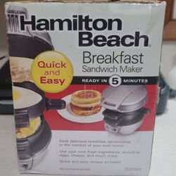 BREAKFAST SANDWICH MAKER [ HAMILTON BEACH]
