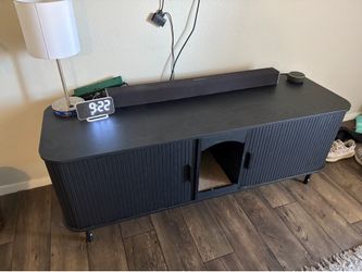 Black Wood TV Stand