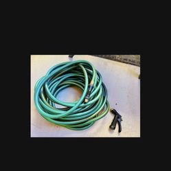 Water Hose 75ft with Industrial High Pressure 2 Nozzles. Excellent condition!