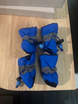 Blue Dog Boots 4 Pack Small Reflective Waterproof Anti-Slip Paw Shoes