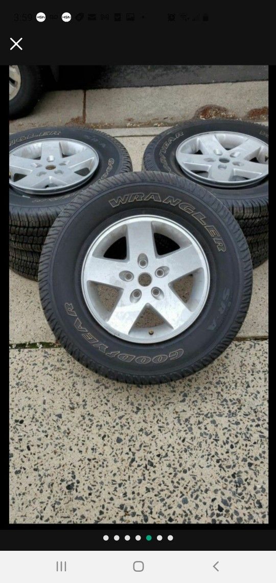 5 Jeep Wheels And Tires 255/75/17