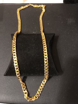Men’s or women’s 18 kt gold filled chain link necklace 26 inch