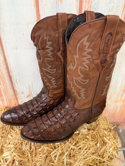 NEW COWBOY BOOTS SIZE 12.5 brown round toe
