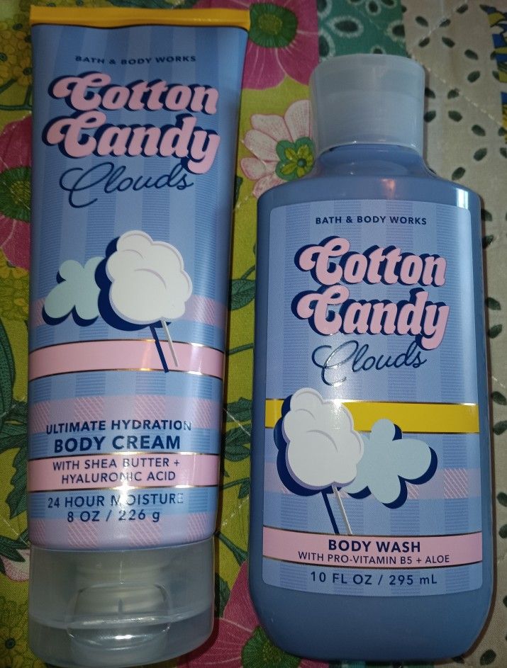Bath And Body Works Cotton Candy Clouds Bundle