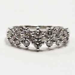 Natural Diamond / Gold Cluster Ring #14756
