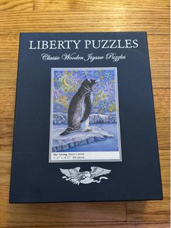 Liberty Puzzles Wooden Jigsaw Star Gazing by janice larson 405 pcs used!