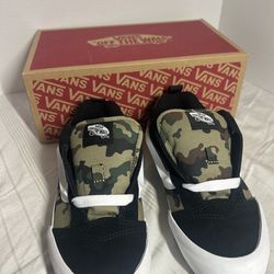 Vans Knu Skool Camo Black Juniors 5.5 Women’s 7 Chunky Skate Shoes New w/ Box