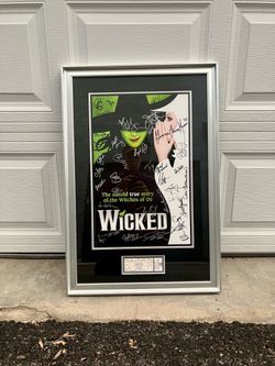 2019 Cast Signed Framed Wicked Poster - 22.5” x 33.5”