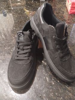 Calvin Klein Shoes Mens 12 Black Low Top Casual Skate Sneakers CMGENT02-R