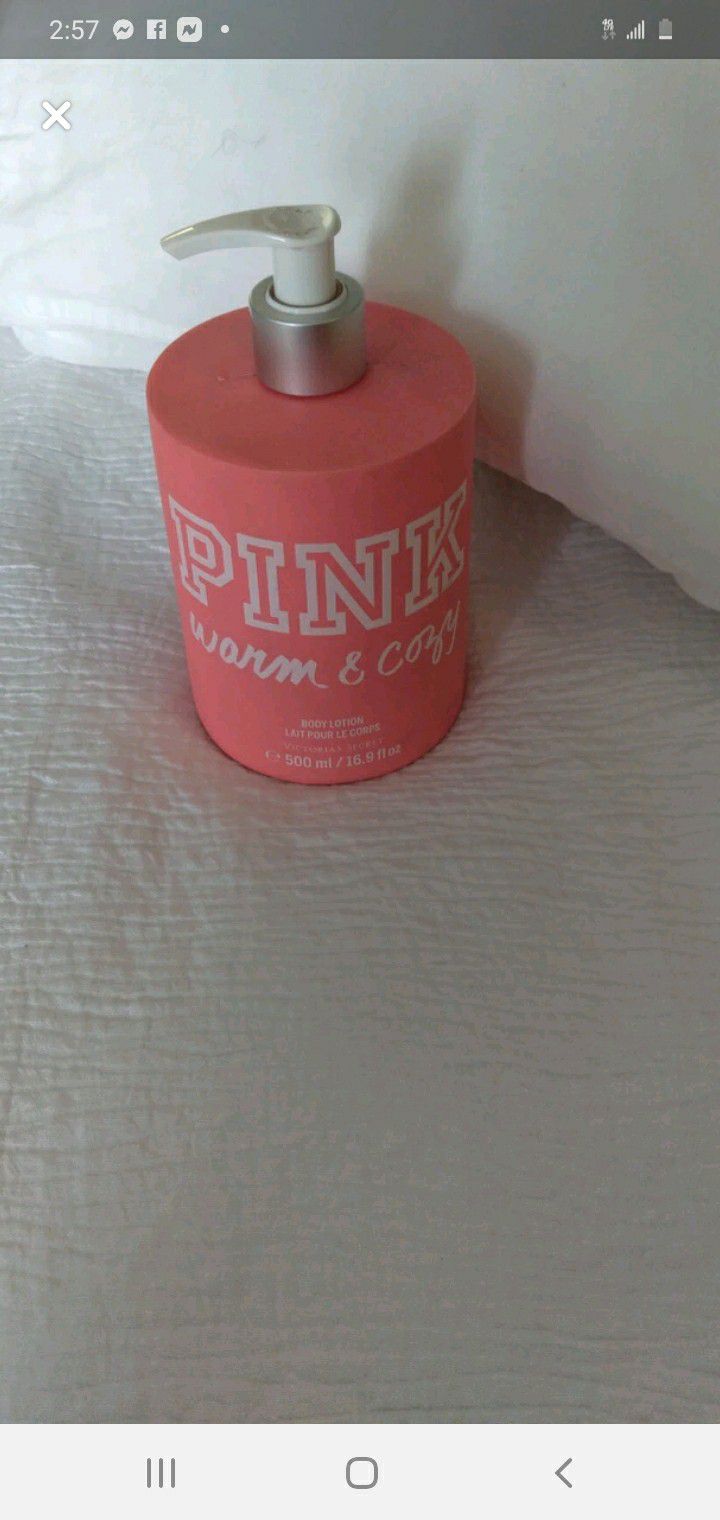 Pink body lotion Warm and Cozy