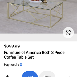 Coffee tables set of 3 or individual