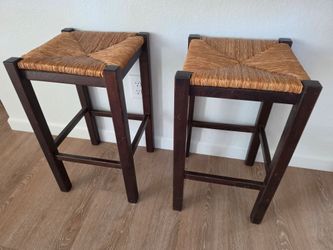 Bench cane chairs