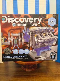 MindBlown DIY Model Engine Kit - Mechanic Four Cycle Internal Combustion Assembly Construction, Comes W/Valves, Cylinders, Hardware & Much More