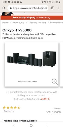 Onkyo 7.1 surround sound with sub