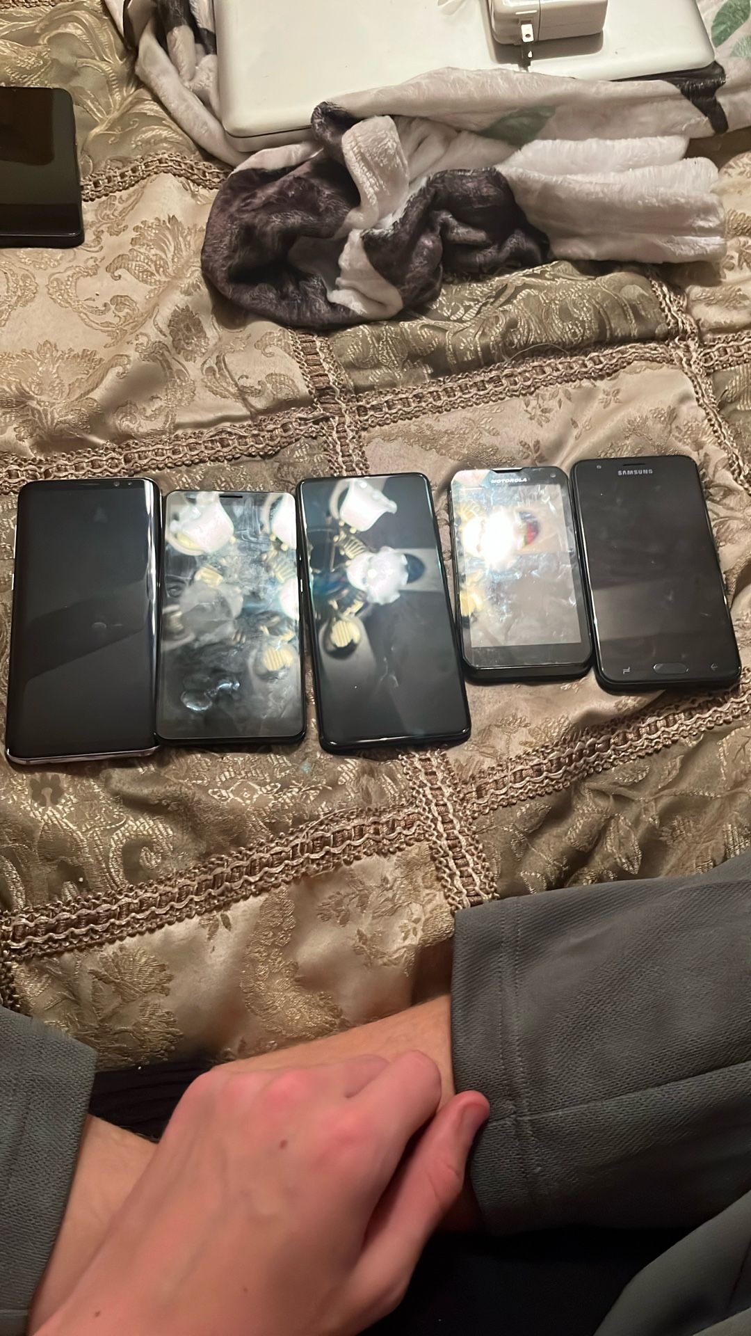 bunch of old phones