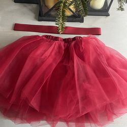 Girls Christmas Tutu Ballet Tulle Skirt 