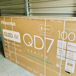 Hisense - 100" Class QD7 Series QLED 4K UHD Smart Google TV  Brand New In Box  Can Deliver